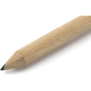 A grey-lead pencil with a natural wooden finish, featuring a sharpened tip for writing.