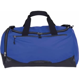 A blue Hydrovent Sports Bag with black accents and dual handles, featuring a zippered compartment.