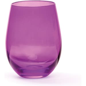 A purple wine glass with a rounded shape and smooth finish, featuring a simple design and no visible branding.