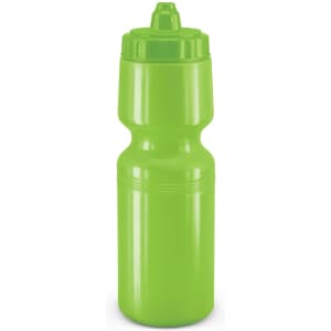 A drink bottle in vibrant green with a screw-on lid and a wide mouth for easy filling and cleaning.
