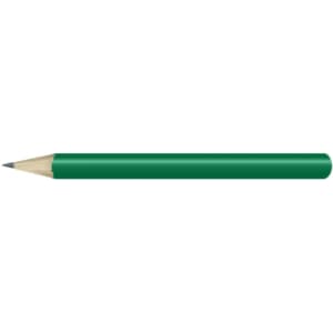 A green HB Mini Pencil with a sharpened tip.