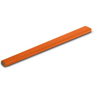 A carpenter's pencil in bright orange color.