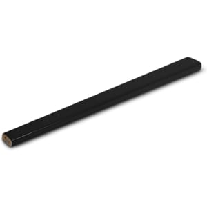 A carpenter's pencil featuring a rectangular shape and a black finish, designed for precision marking.