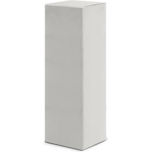 A plain, unmarked gray box standing upright.
