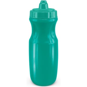 A drink bottle in a vibrant teal color with a flip-top lid and ergonomic design, ideal for hydration on the go.