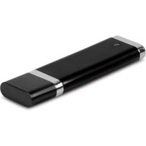 A sleek black Quadra 4GB Flash Drive with silver accents.