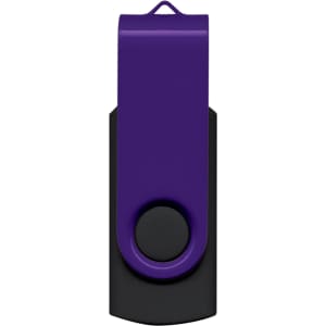 A Helix 8GB Flash Drive in a sleek design featuring a purple and black color scheme.