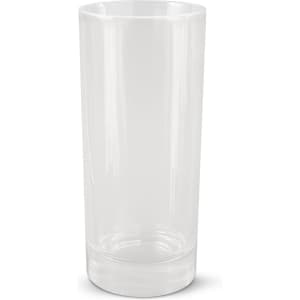 A glass tumbler, specifically the Winston HiBall Glass, featuring a clear, minimalist design with a sturdy base.