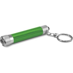 A green Titan Torch Key Ring featuring a cylindrical design with a keychain attachment.