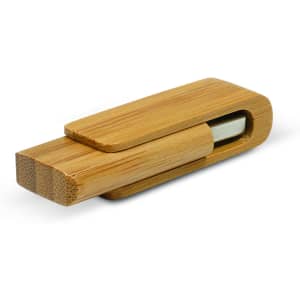 A bamboo 4GB flash drive featuring a sleek wooden design.