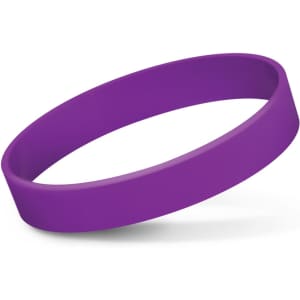 A purple silicone wristband designed for exhibitions and events.