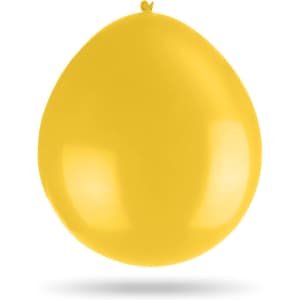 A 30cm yellow balloon with a smooth, shiny surface.
