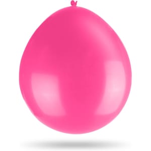 A bright pink 30cm balloon, inflated and round in shape, against a plain background.