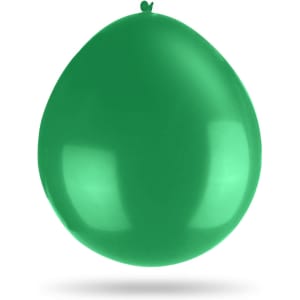 A 30cm green balloon is displayed against a white background, featuring a glossy finish.
