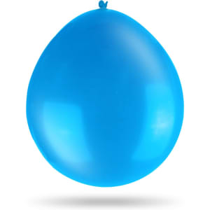 A 30cm blue balloon with a smooth and shiny surface.