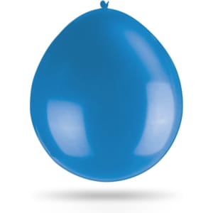 A blue 30cm balloon with a glossy finish.