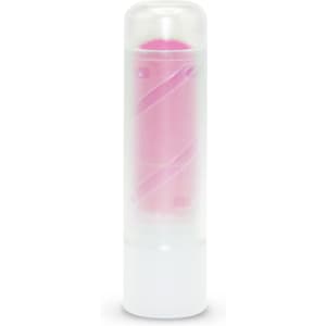A cylindrical Zinc Stick product in a clear container, featuring a pink stick inside and a white base.