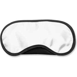 A full-colour eye mask featuring a smooth surface with a black border.