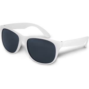 Malibu Basic Sunglasses featuring a stylish white frame and dark lenses.