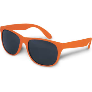 Malibu Basic Sunglasses in vibrant orange with dark lenses.