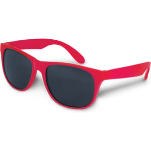 Malibu Basic Sunglasses in bright red with dark lenses, designed for leisure and outdoor activities.