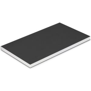 A small Reflex Notebook with a plain black cover and white edges.