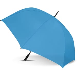 A blue Hydra Sports Umbrella with a black handle.