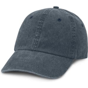 A faded cap featuring a classic design with a curved brim and a textured surface.