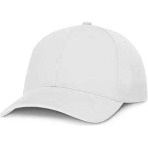 A plain white Falcon Cap with a curved brim and adjustable strap at the back.
