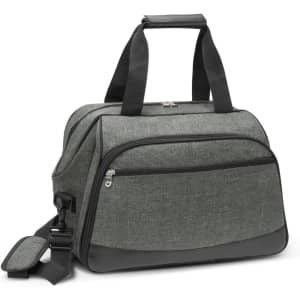 A stylish green picnic bag with a zippered front pocket and adjustable shoulder strap, designed for outdoor meals.