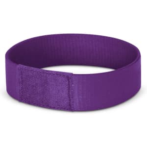 A purple Dazzler Wrist Band designed for events and exhibitions, featuring a simple elastic design.