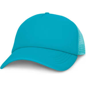 A bright turquoise Cruise Mesh Cap with a solid front and mesh back.