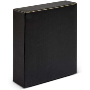A black box packaging, rectangular in shape, suitable for various products. No visible logos or branding.