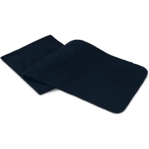 A Seattle Fleece Scarf in a solid dark color, featuring a soft and warm fabric design.