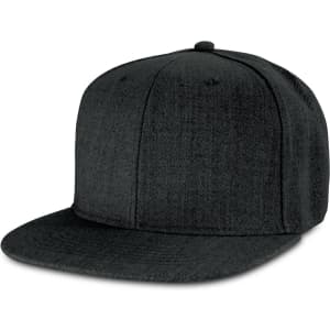 A Chisel Flat Peak Cap in a dark shade, featuring a classic flat brim and structured design.