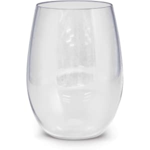 A drink bottle made of clear Tritan material, featuring a sleek, ergonomic design. It has a logo on the surface.