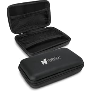 A black and green extra large carry case with a zip closure, featuring an interior mesh pocket and branding.