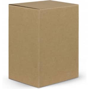 A plain brown cardboard box with a simple rectangular shape and no visible labels or markings.