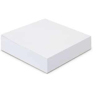 A white Memo Cube Note Pad with 200 leaves stacked neatly. It has a simple design with no visible branding.