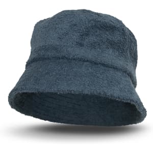 A dark blue Terry Towelling Bucket Hat with a soft, textured fabric. It features a round brim and no visible branding.