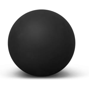 A black Hi-Bounce Ball with a smooth surface, featuring a simple round shape and no visible branding.