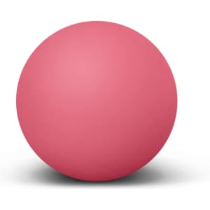 A solid pink Hi-Bounce Ball with a smooth texture and a round shape, featuring a logo.