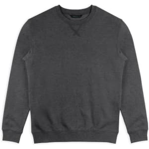 A classic unisex sweatshirt in a charcoal grey colour, featuring a simple design and ribbed cuffs.