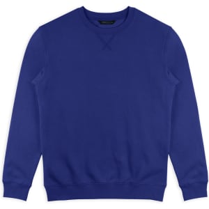 A classic unisex sweatshirt in a vibrant royal blue colour, featuring a crew neck and long sleeves.
