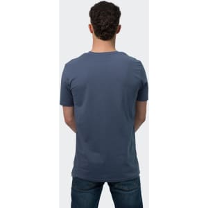 A grey TRENDSWEAR original men's T-shirt displayed from the back, with short sleeves and a simple design.