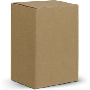 A plain brown cardboard box with a rectangular shape and a flapped top. No logos or branding visible.