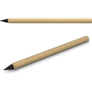 Two inkless kraft pens in a natural brown colour with black tips, featuring a simple design and no visible branding.