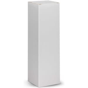 A tall, white, rectangular box with a lid. The box is plain with no visible branding or designs.