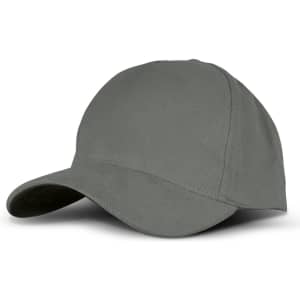 A green cap with a curved brim, featuring a logo on the front.