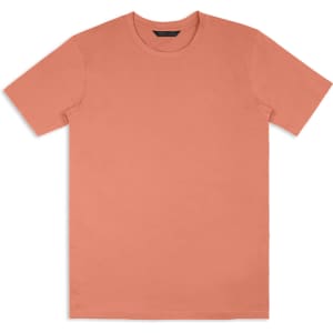 A unisex TRENDSWEAR Element T-shirt in a soft coral colour with a simple design and a logo.